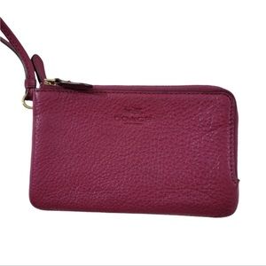 COACH WRISTLET WALLET CHANGE PURSE DOUBLE ZIP